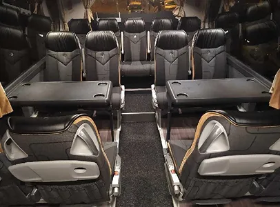 interieur siège en cuir bus
